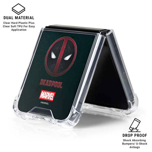 Marvel Deadpool Legacy Deadpool Logo Galaxy Z Flip6 Clear Case